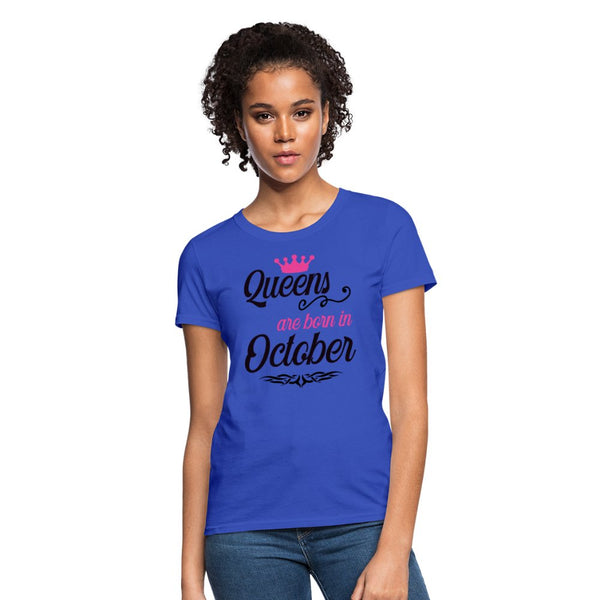 Queens Are Born In October Shirt - Beguiling Phenix Boutique