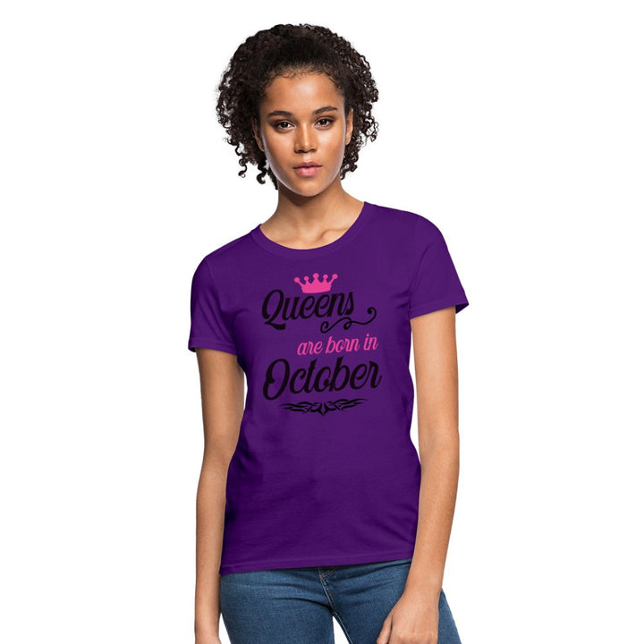 Queens Are Born In October Shirt - Beguiling Phenix Boutique