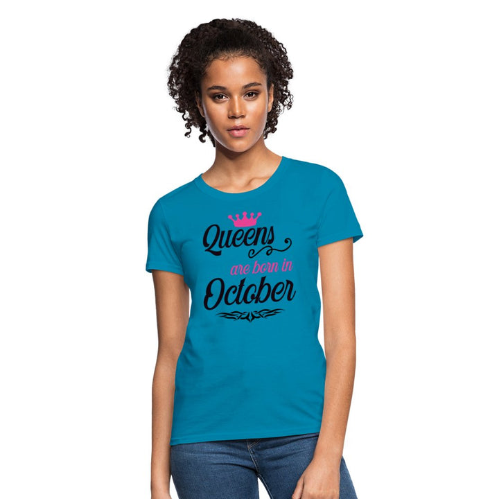 Queens Are Born In October Shirt - Beguiling Phenix Boutique