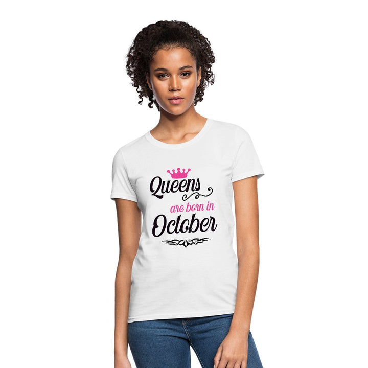 Queens Are Born In October Shirt - Beguiling Phenix Boutique