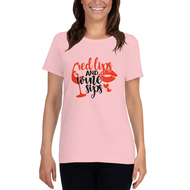 Red Lips and Wine Sips Shirt - Beguiling Phenix Boutique