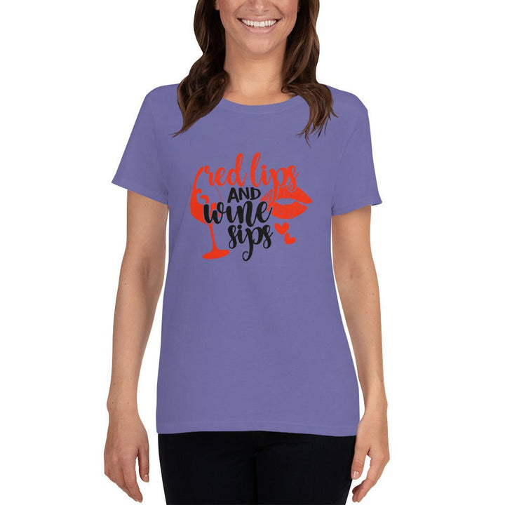 Red Lips and Wine Sips Shirt - Beguiling Phenix Boutique