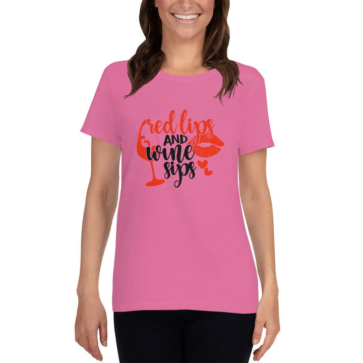 Red Lips and Wine Sips Shirt - Beguiling Phenix Boutique