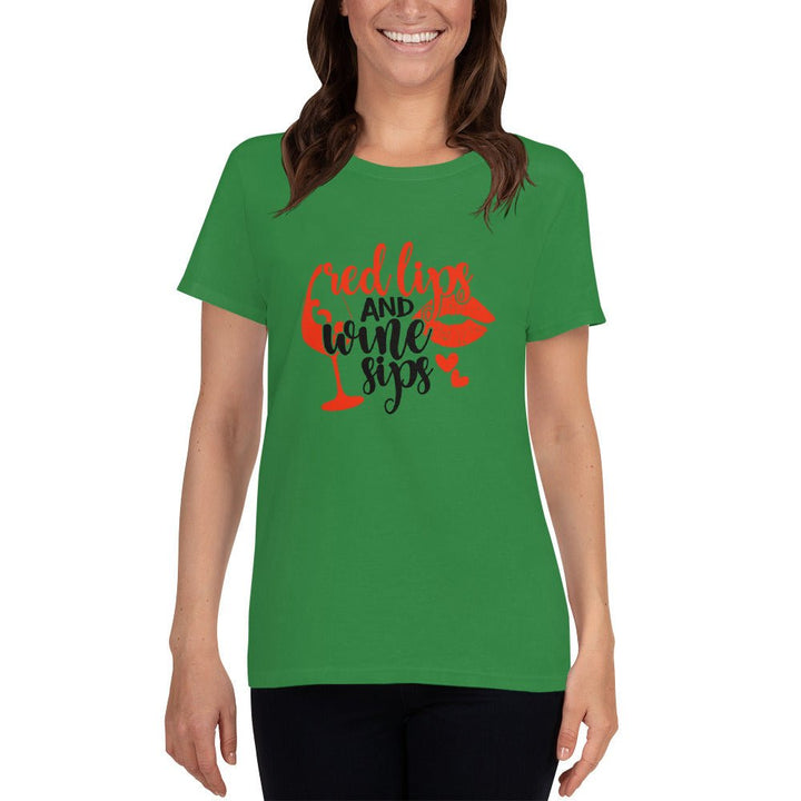 Red Lips and Wine Sips Shirt - Beguiling Phenix Boutique