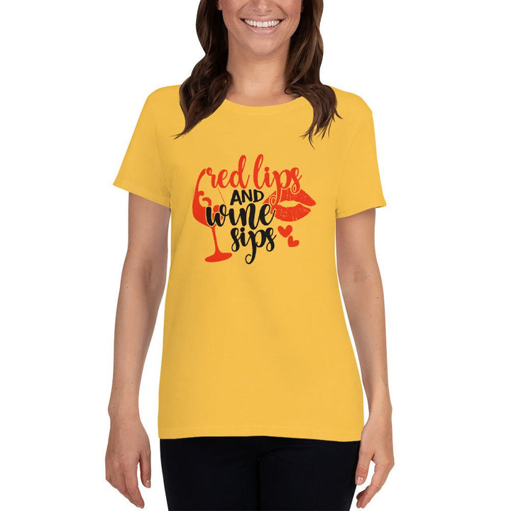 Red Lips and Wine Sips Shirt - Beguiling Phenix Boutique