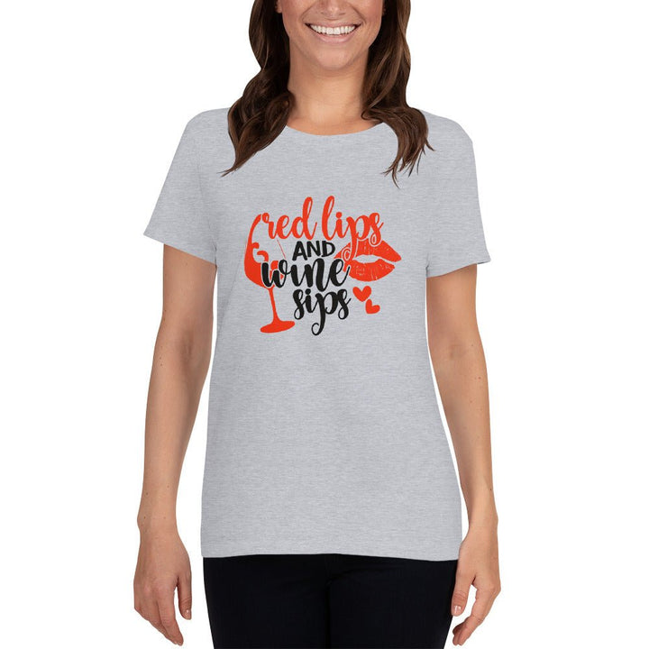 Red Lips and Wine Sips Shirt - Beguiling Phenix Boutique