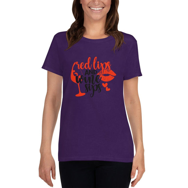 Red Lips and Wine Sips Shirt - Beguiling Phenix Boutique