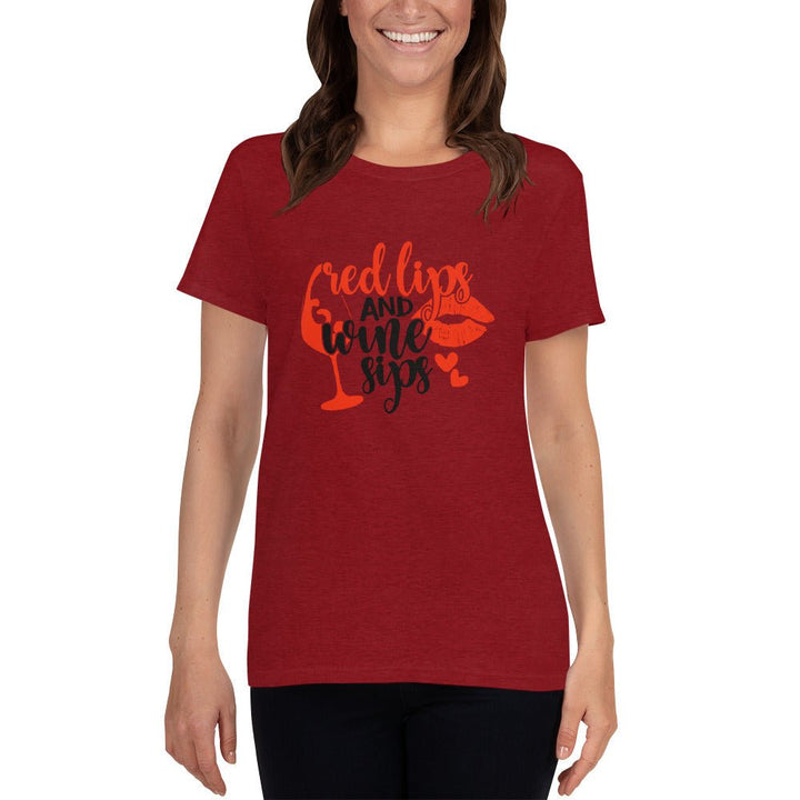 Red Lips and Wine Sips Shirt - Beguiling Phenix Boutique
