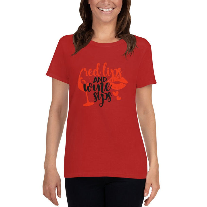 Red Lips and Wine Sips Shirt - Beguiling Phenix Boutique