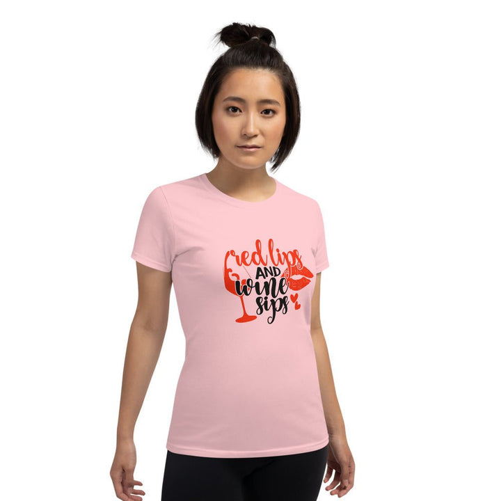 Red Lips and Wine Sips Shirt - Beguiling Phenix Boutique