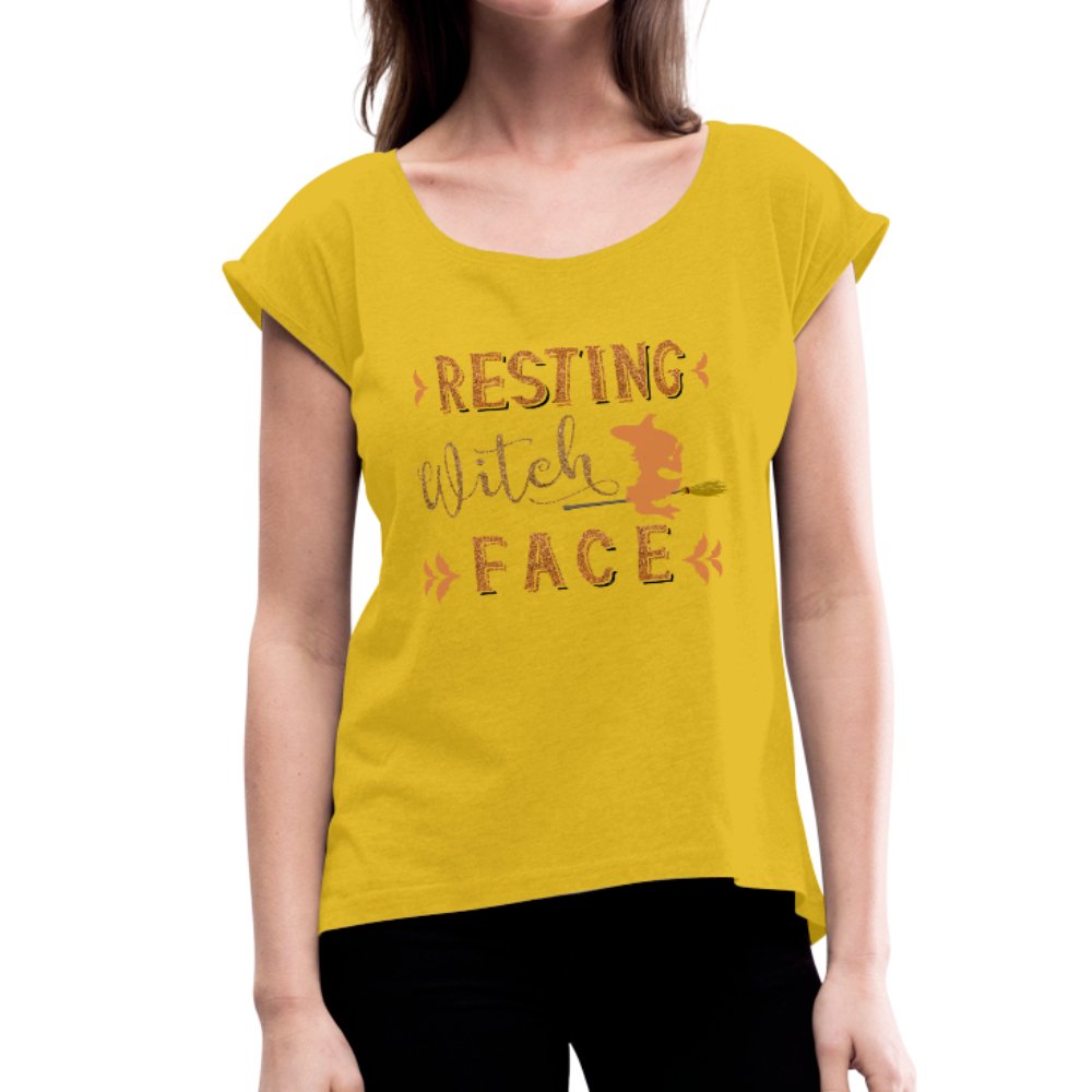 Resting Witch Face Women's Roll Cuff Shirt - Beguiling Phenix Boutique