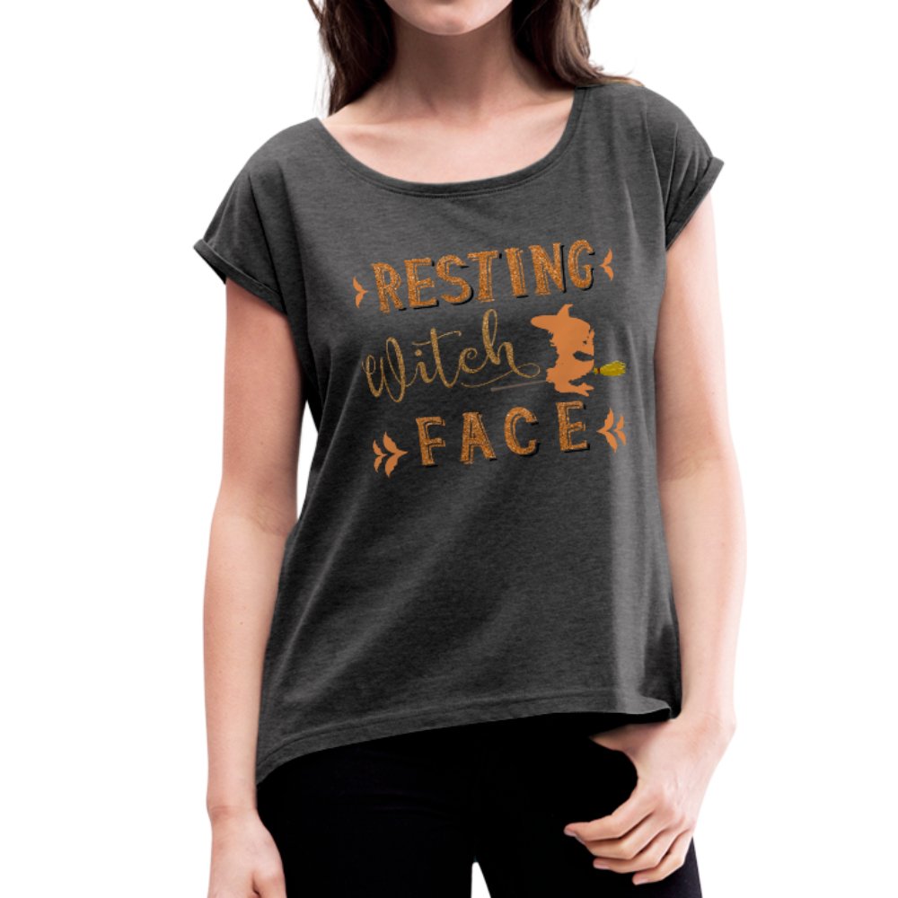 Resting Witch Face Women's Roll Cuff Shirt - Beguiling Phenix Boutique