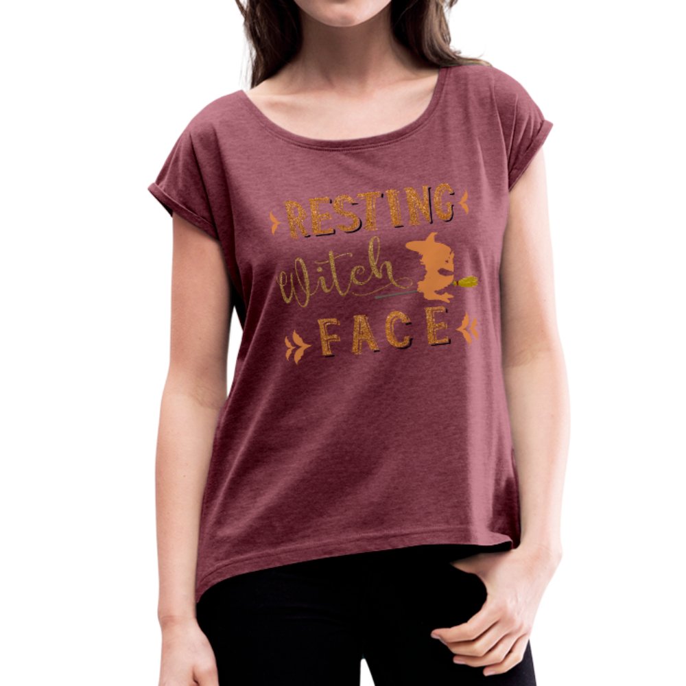Resting Witch Face Women's Roll Cuff Shirt - Beguiling Phenix Boutique