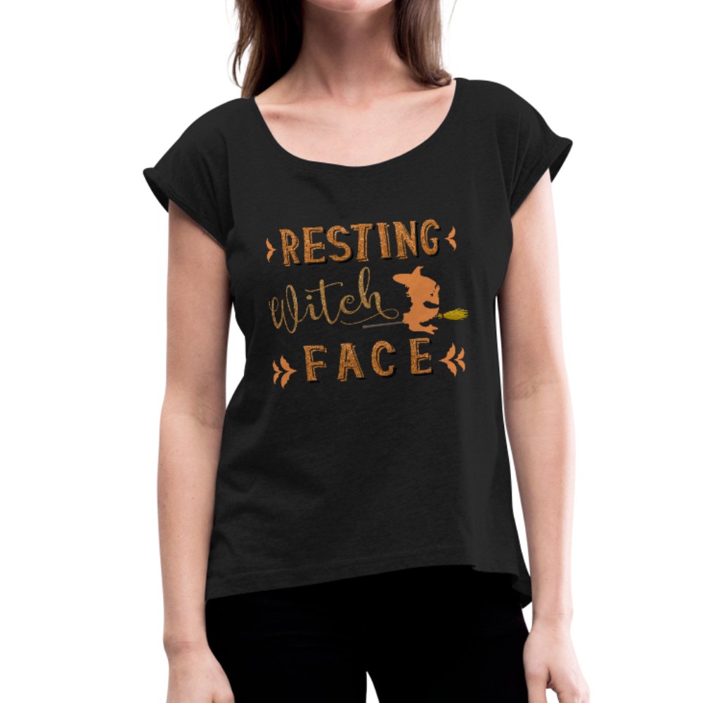 Resting Witch Face Women's Roll Cuff Shirt - Beguiling Phenix Boutique