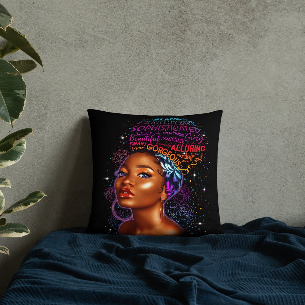 Sophisticated Beauty Throw Pillow - Beguiling Phenix Boutique