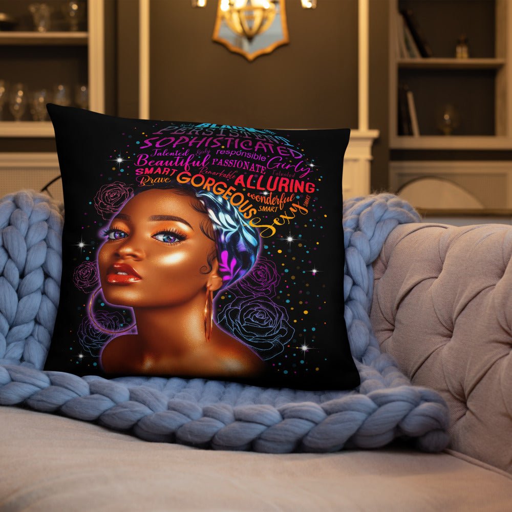 Sophisticated Beauty Throw Pillow - Beguiling Phenix Boutique