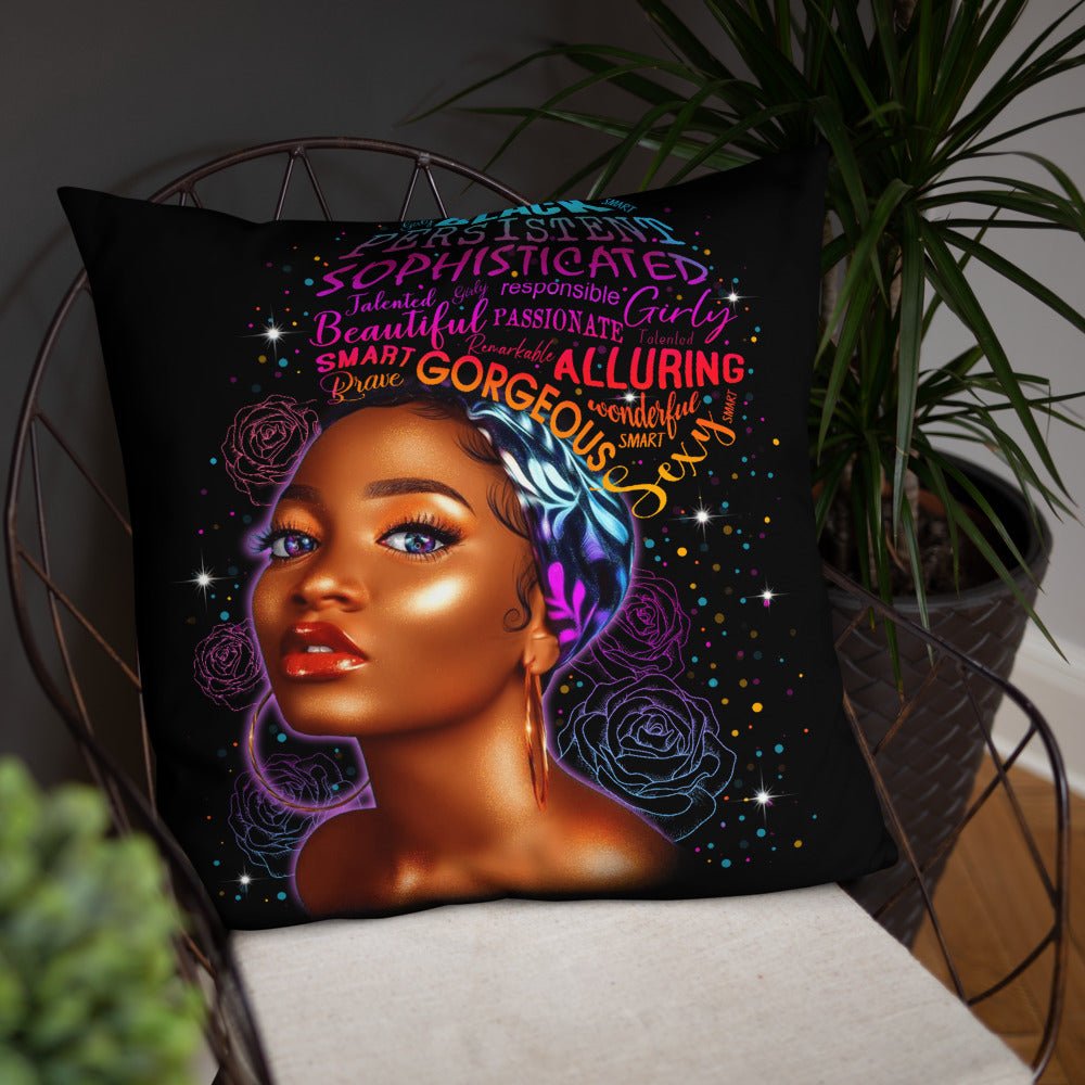 Sophisticated Beauty Throw Pillow - Beguiling Phenix Boutique
