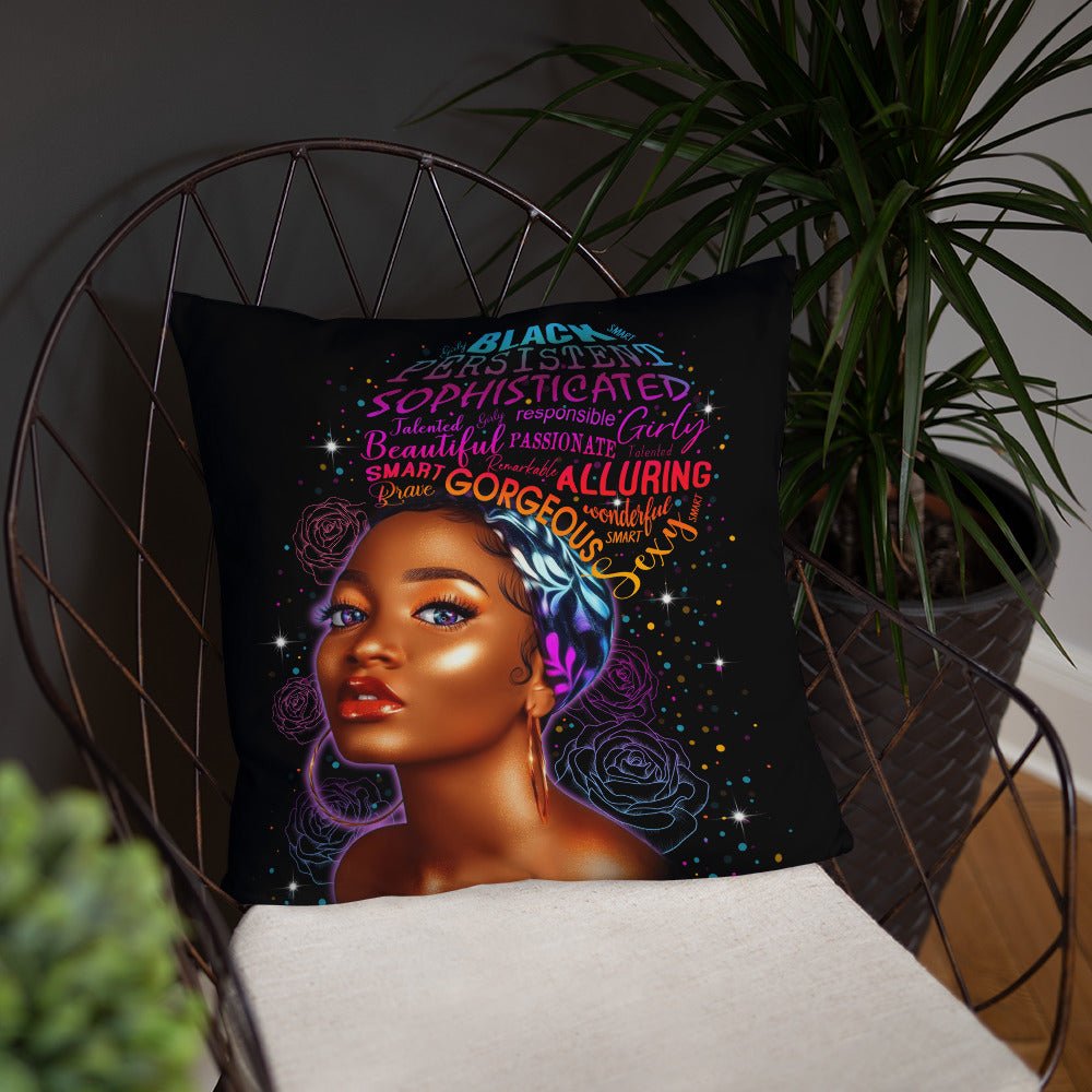 Sophisticated Beauty Throw Pillow - Beguiling Phenix Boutique