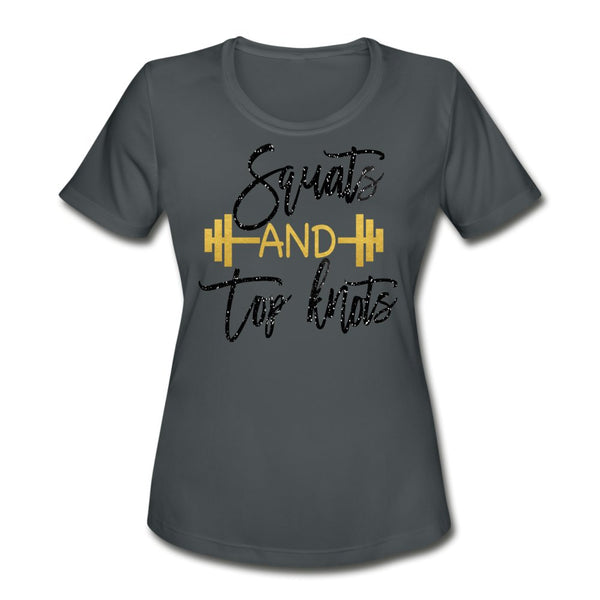 Squats And Top Knots Women's Moisture Wick Shirt - Beguiling Phenix Boutique