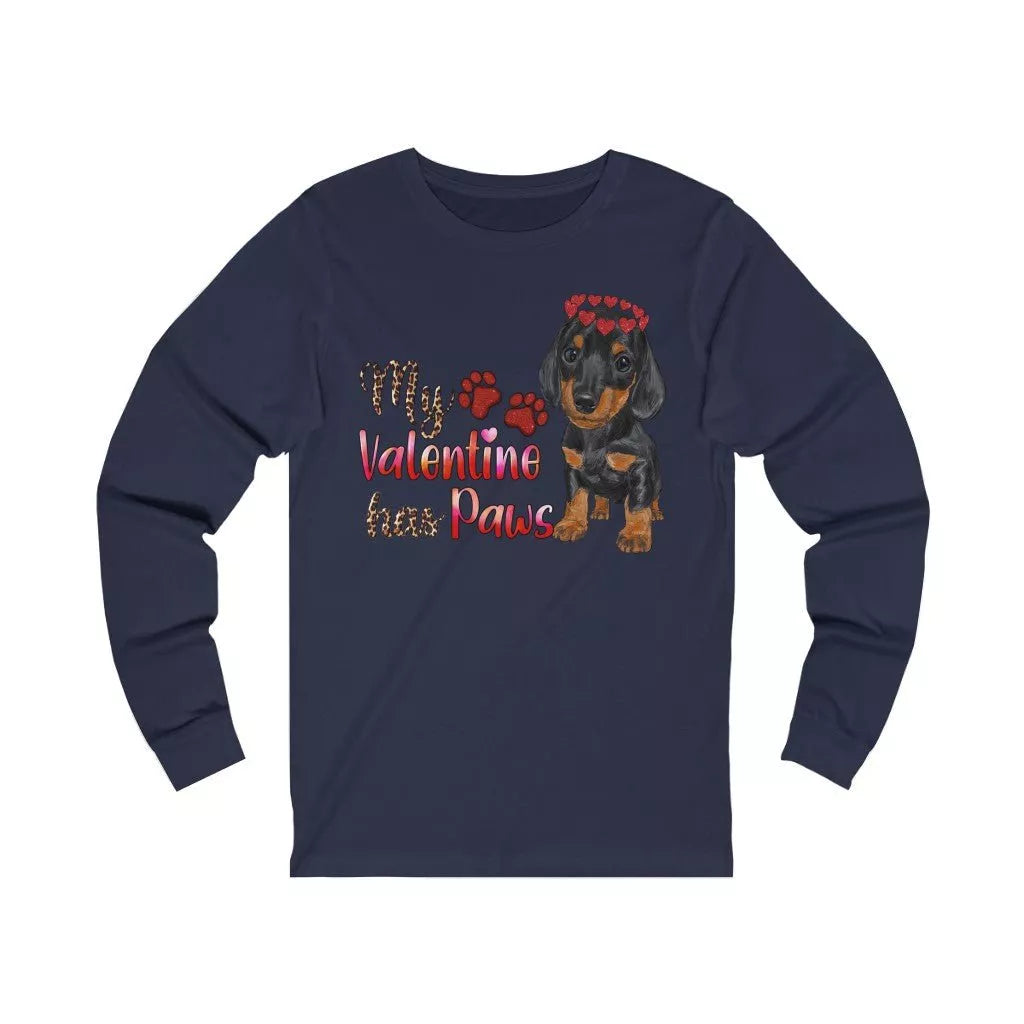 Valentine Has Paws Unisex Jersey Long Sleeve Tee - Beguiling Phenix Boutique