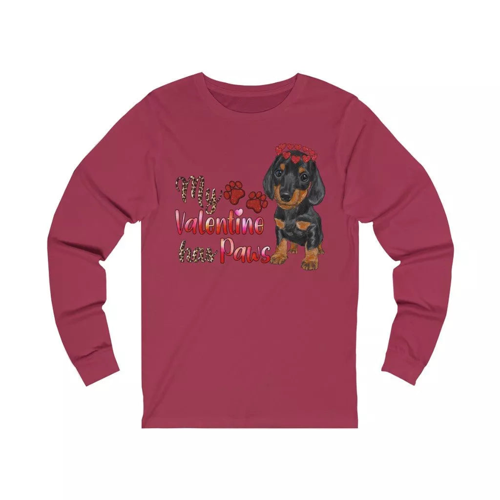 Valentine Has Paws Unisex Jersey Long Sleeve Tee - Beguiling Phenix Boutique