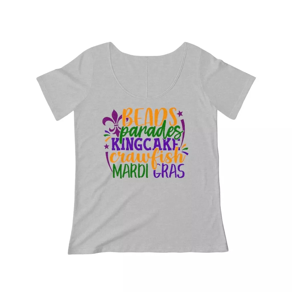 Women's Scoop Neck T-shirt (Beads, Parades) - Beguiling Phenix Boutique