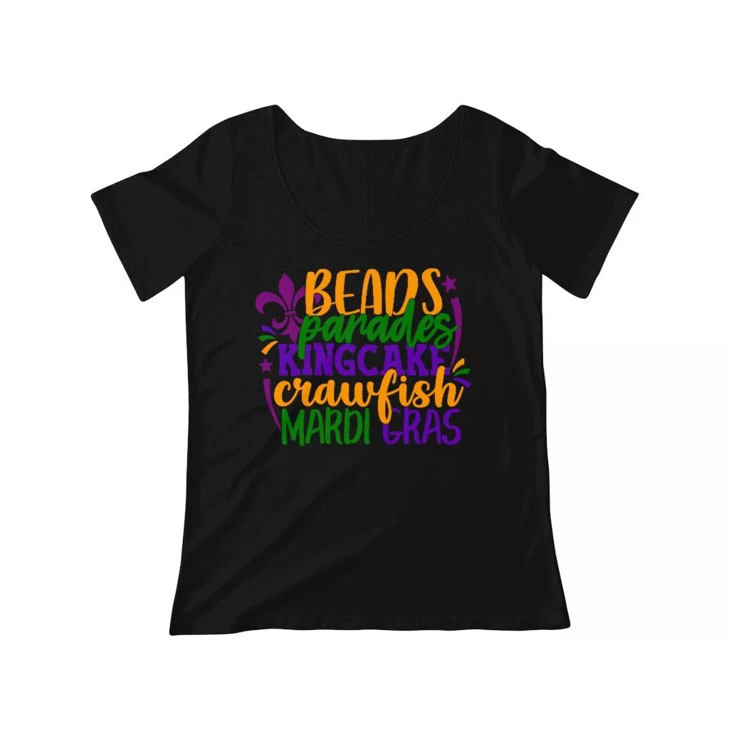 Women's Scoop Neck T-shirt (Beads, Parades) - Beguiling Phenix Boutique