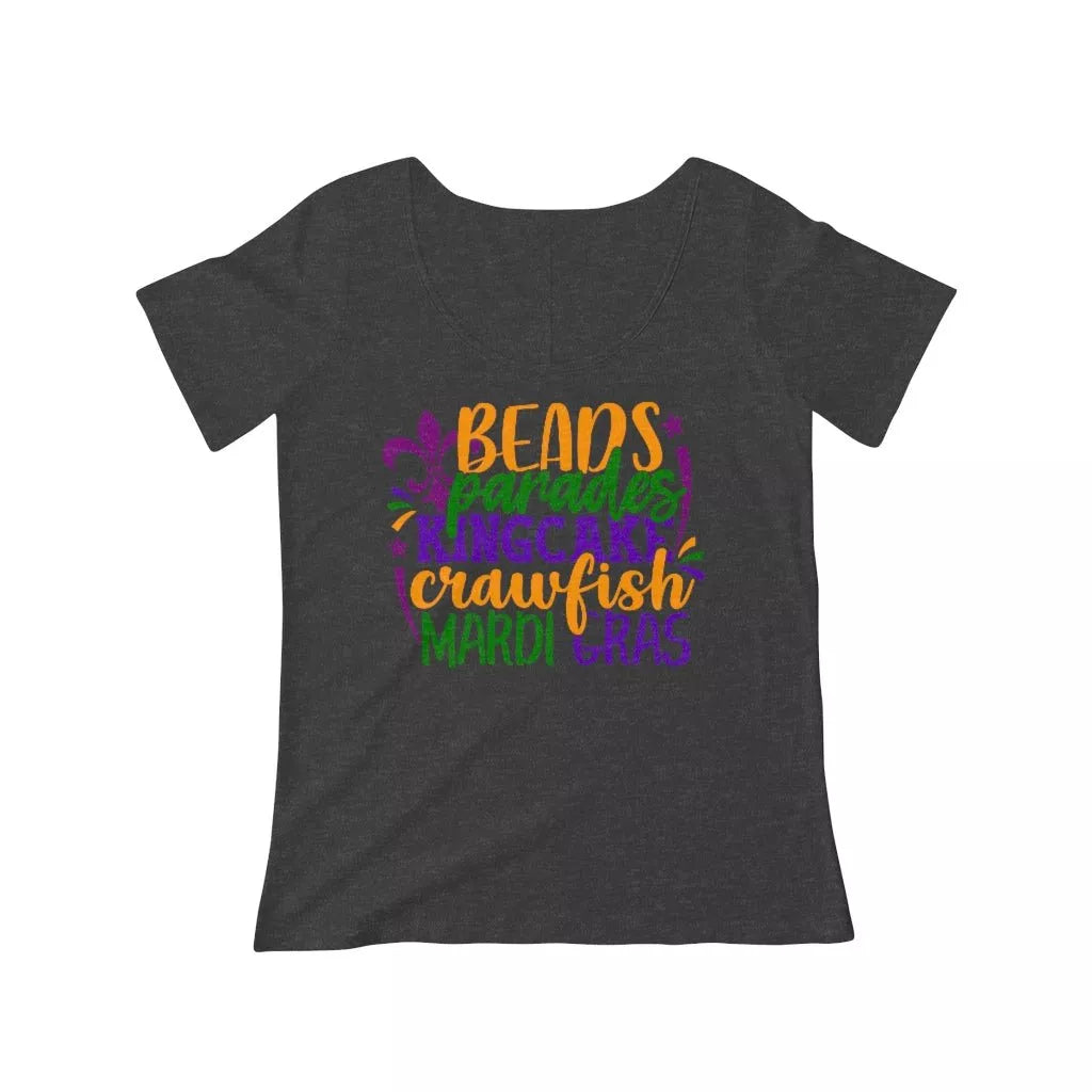 Women's Scoop Neck T-shirt (Beads, Parades) - Beguiling Phenix Boutique