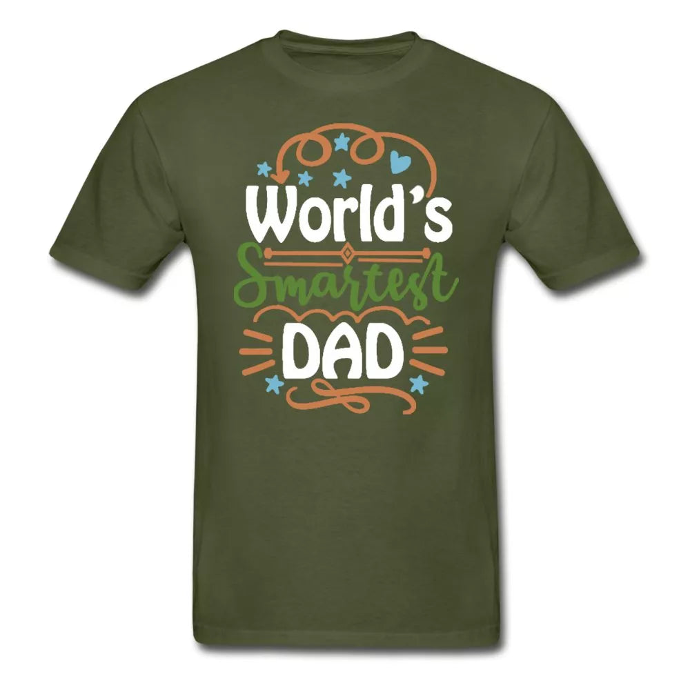 Worlds Smartest Dad Adult Tagless Shirt - Beguiling Phenix Boutique