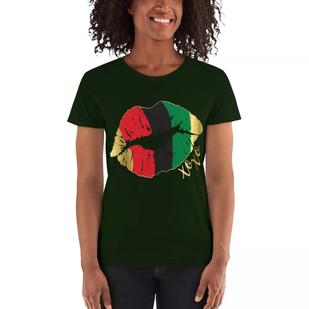 XOXO African Flag Women's Shirt - Beguiling Phenix Boutique