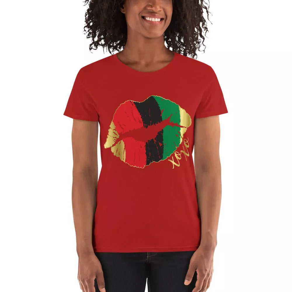 XOXO African Flag Women's Shirt - Beguiling Phenix Boutique