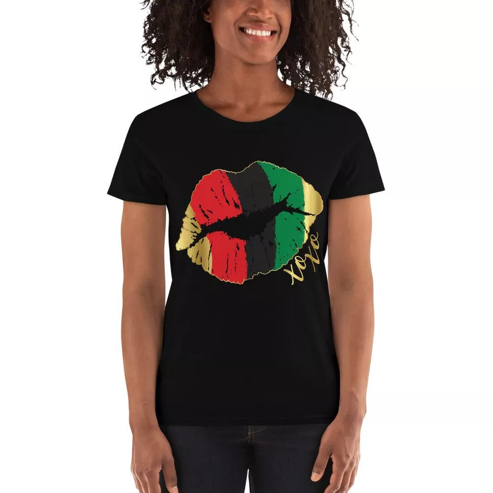XOXO African Flag Women's Shirt - Beguiling Phenix Boutique