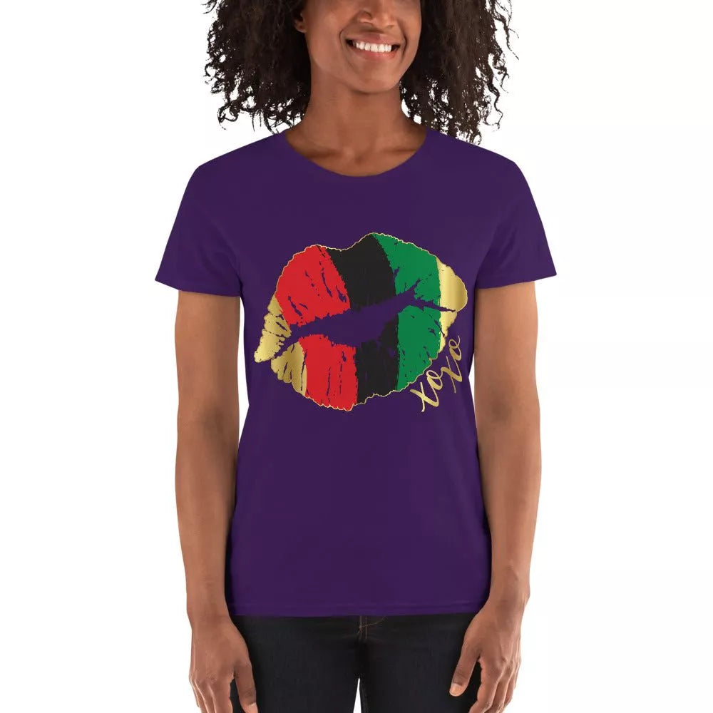 XOXO African Flag Women's Shirt - Beguiling Phenix Boutique