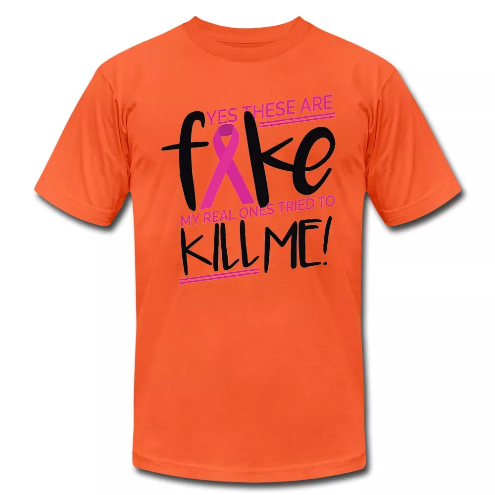 Yes These Are Fake Breast Cancer Awareness Shirt - Beguiling Phenix Boutique