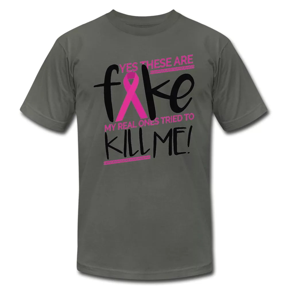 Yes These Are Fake Breast Cancer Awareness Shirt - Beguiling Phenix Boutique