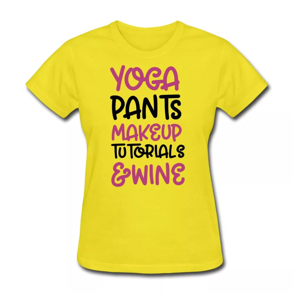 Yoga Pants Makeup Tutorials & Wine Women's Shirt - Beguiling Phenix Boutique
