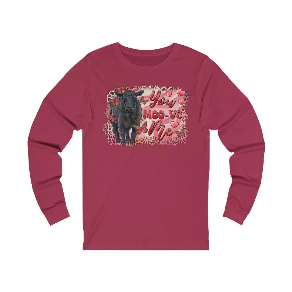 You Moo-ve Me Unisex Jersey Long Sleeve Tee - Beguiling Phenix Boutique